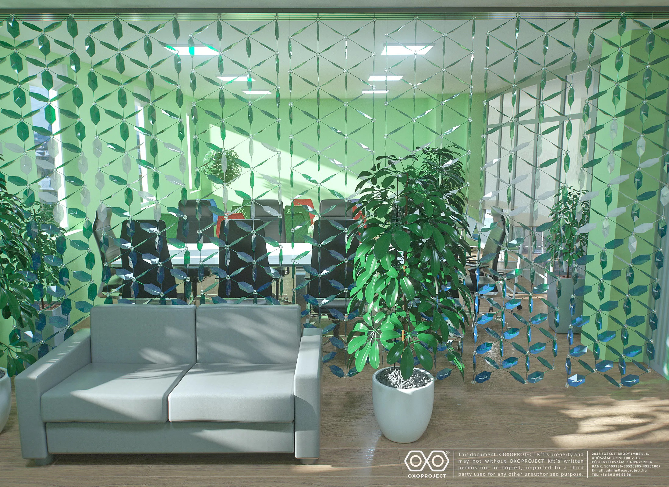 OXOWALL közösségi tér galéria - render agrovir 520x290cm 01h